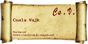 Csala Vajk névjegykártya